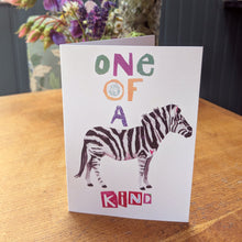 Load image into Gallery viewer, One Of A Kind Zebra Greeting Card – Free Personalisation
