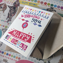 Load image into Gallery viewer, Wishing You A Happy Birthday Greeting Card – Free Personalisation
