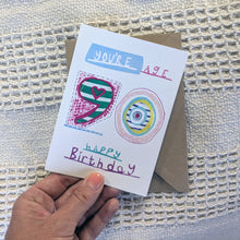 Load image into Gallery viewer, Age 90 Happy Birthday Greeting Card – Free Personalisation
