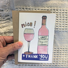 Load image into Gallery viewer, Thank You Wine Greeting Card – Free Personalisation

