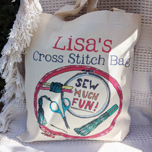 Load image into Gallery viewer, Personalised Embroidery and Cross Stitch Bag
