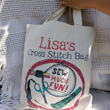 Load image into Gallery viewer, Personalised Embroidery and Cross Stitch Bag
