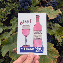 Load image into Gallery viewer, Thank You Wine Greeting Card – Free Personalisation
