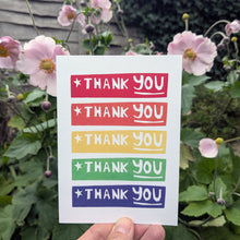 Load image into Gallery viewer, Very Thankful Rainbow Colours Greeting Card – Free Personalisation

