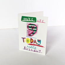 Load image into Gallery viewer, Age 9 Happy Birthday Greeting Card – Free Personalisation

