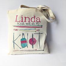Load image into Gallery viewer, Personalised 'Knit Wit' Bag
