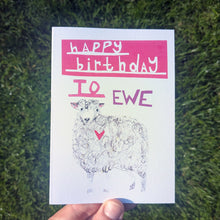 Load image into Gallery viewer, Happy Birthday To Ewe Sheep Greeting Card – Free Personalisation
