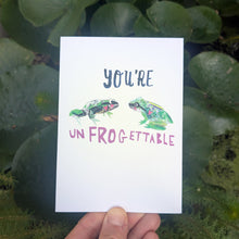 Load image into Gallery viewer, You're Unfrogettable Frog Greeting Card – Free Personalisation
