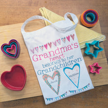 Load image into Gallery viewer, Personalised Hearts Apron
