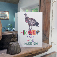 Load image into Gallery viewer, Keep Calm And Carrion Vulture Greeting Card – Free Personalisation
