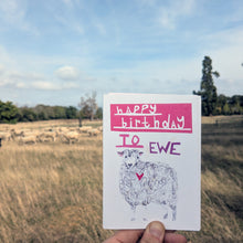 Load image into Gallery viewer, Happy Birthday To Ewe Sheep Greeting Card – Free Personalisation
