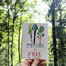 Load image into Gallery viewer, Outside Is Free Trees Greeting Card – Free Personalisation
