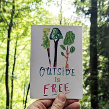 Load image into Gallery viewer, Outside Is Free Trees Greeting Card – Free Personalisation
