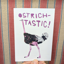 Load image into Gallery viewer, Ostrich-tastic! Greeting Card – Free Personalisation
