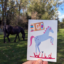 Load image into Gallery viewer, Go Wild Pony Greeting Card – Free Personalisation
