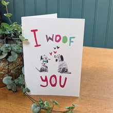 Load image into Gallery viewer, I Woof You Dogs Greeting Card – Free Personalisation
