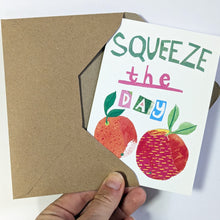 Load image into Gallery viewer, Squeeze The Day Oranges Greeting Card – Free Personalisation
