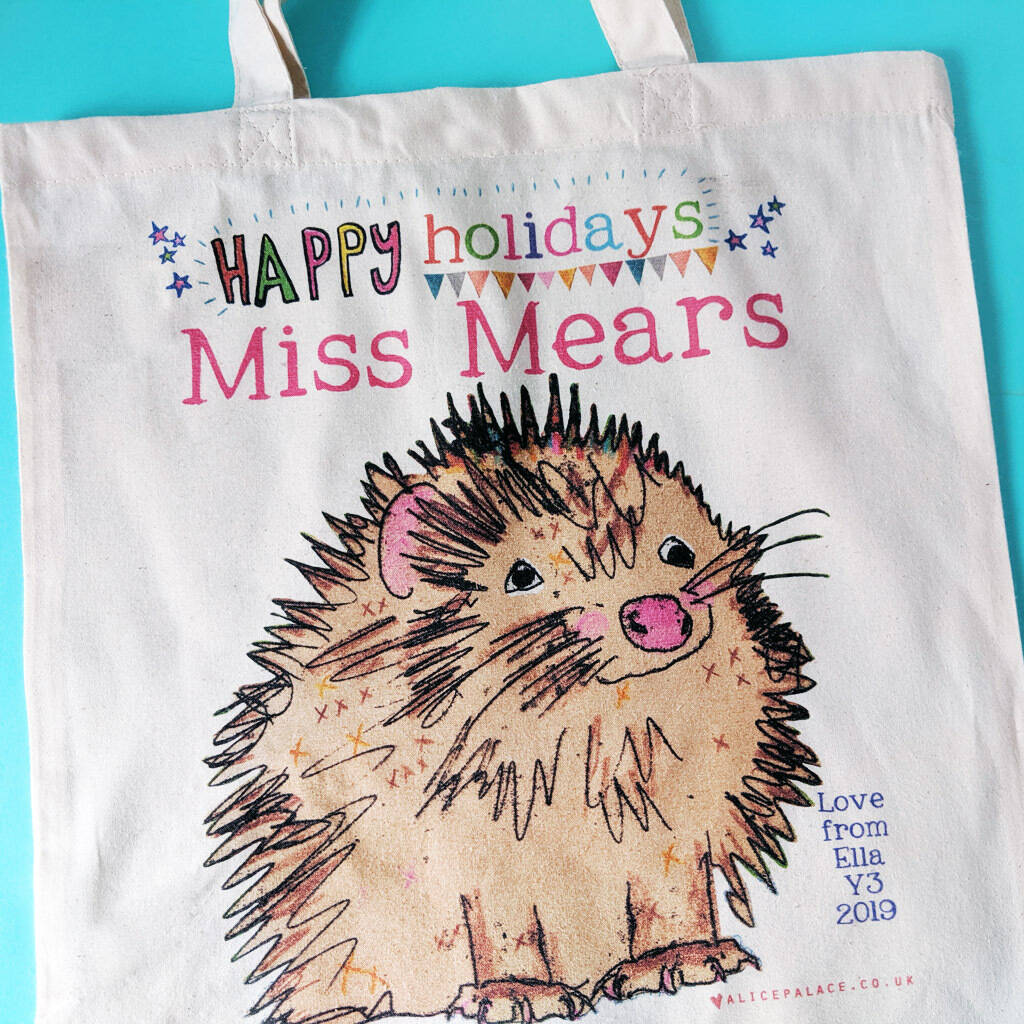 Happy Holidays Personalised Teacher Bag