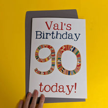 Load image into Gallery viewer, Big Birthday Card With Personalised Name And Age
