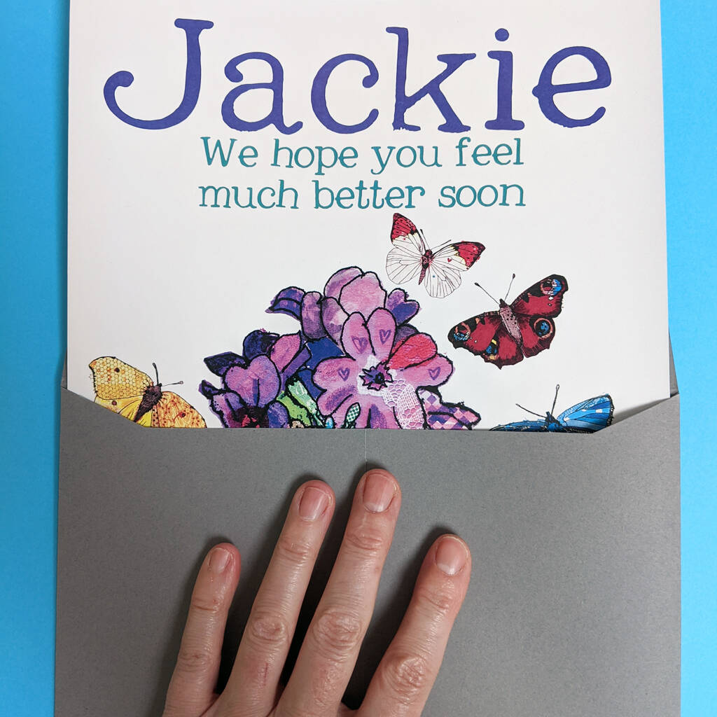 Personalised Big Get Well Soon Card