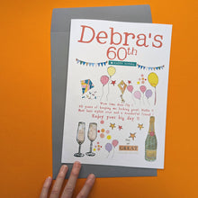 Load image into Gallery viewer, Personalised Big Milestone Birthday Card
