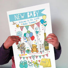 Load image into Gallery viewer, Personalised Big New Baby Card
