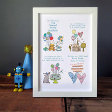 Load image into Gallery viewer, Personalised Christening Story Print
