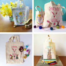 Load image into Gallery viewer, Set Of Five Personalised Easter Hunt Bag
