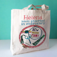 Load image into Gallery viewer, Personalised Embroidery and Cross Stitch Bag
