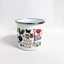 Load image into Gallery viewer, Personalised Enamel Allotment Mug
