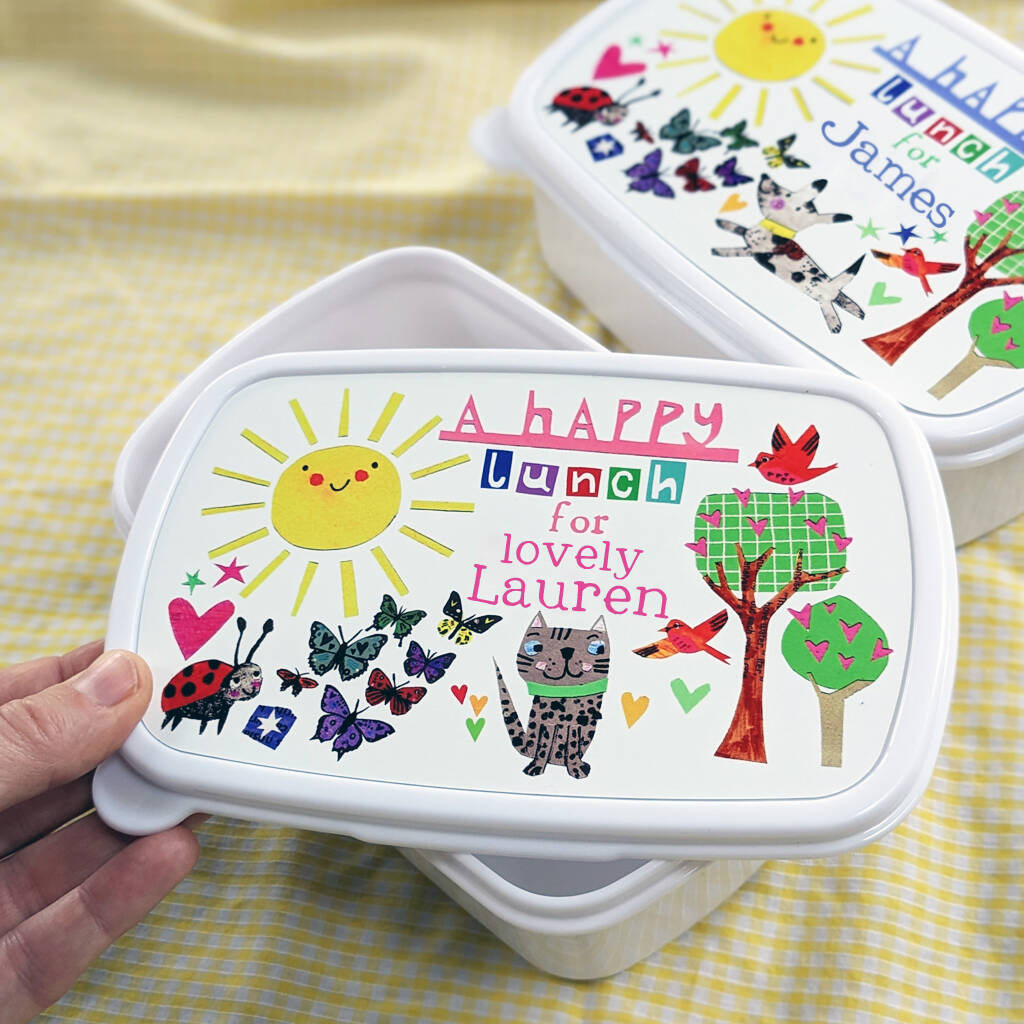 Personalised 'Happy Lunch' Lunchbox