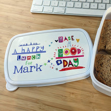 Load image into Gallery viewer, Personalised &#39;Happy Lunch&#39; Lunchbox
