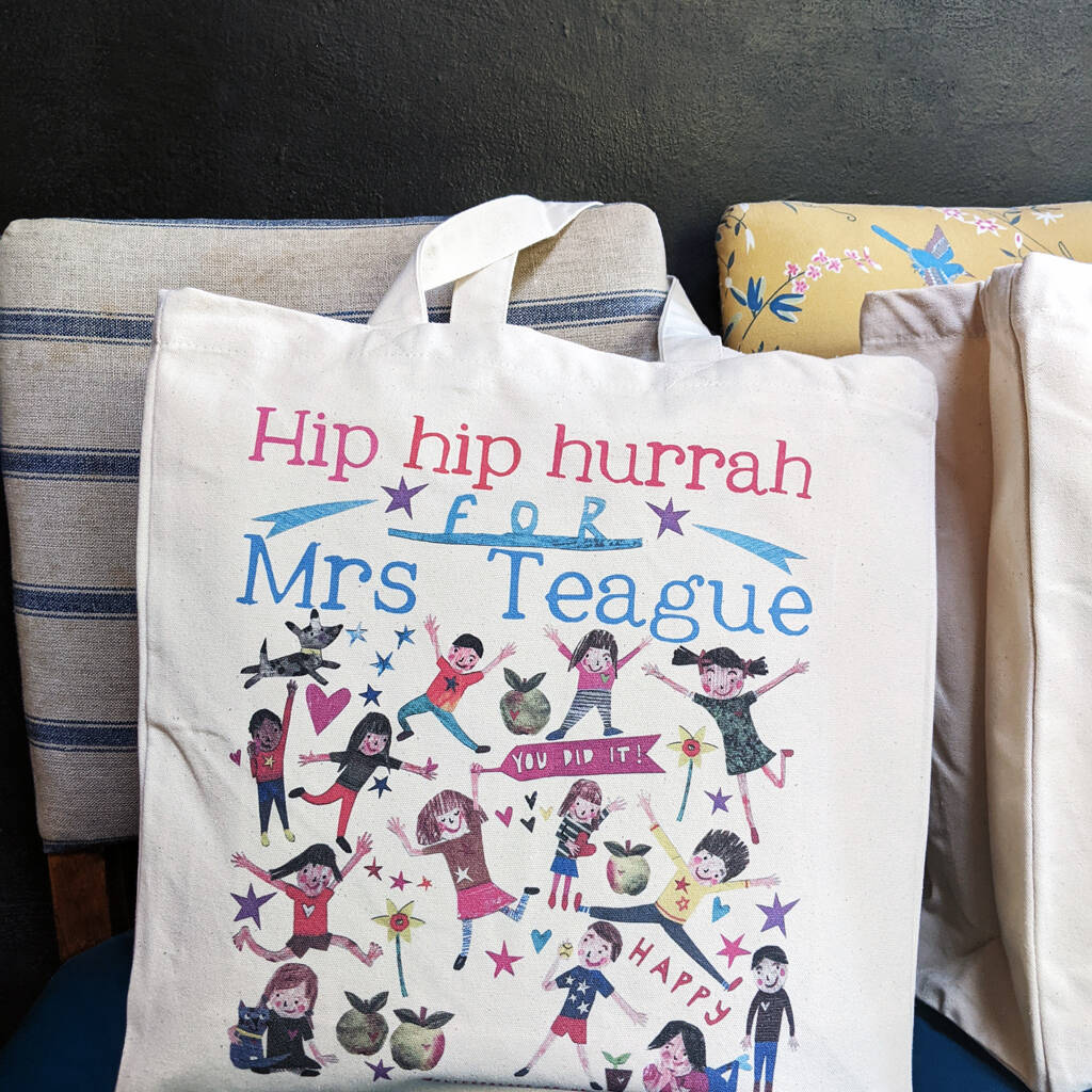 Personalised Hip Hip Hurrah For My Teacher Bag