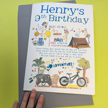 Load image into Gallery viewer, Personalised Kids Birthday Card
