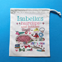 Load image into Gallery viewer, Personalised Magical Hair Clips And Bobbles Bag

