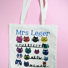 Load image into Gallery viewer, Personalised Purrfect Teacher Bag
