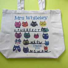 Load image into Gallery viewer, Personalised Purrfect Teacher Bag
