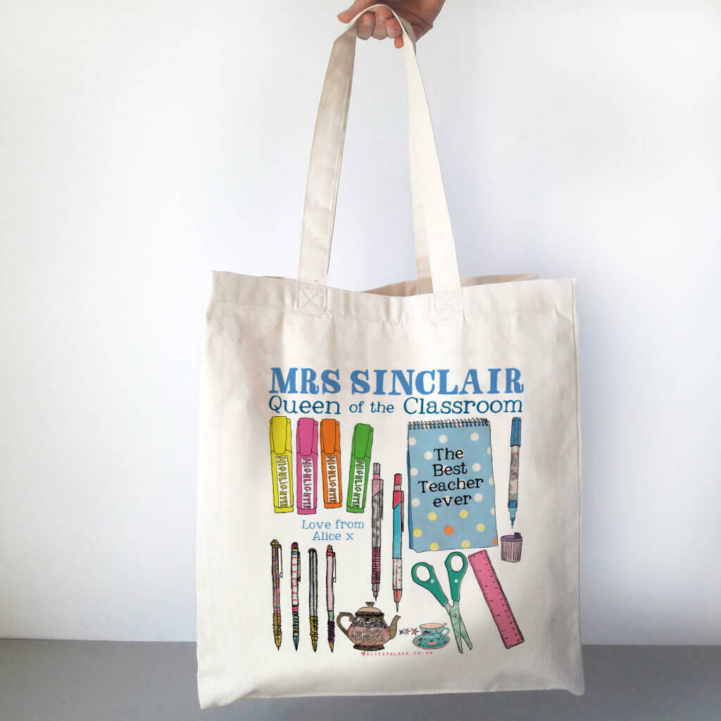 Personalised Queen Of The Classroom Bag