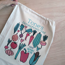 Load image into Gallery viewer, Personalised Reusable Cotton Veg Bag
