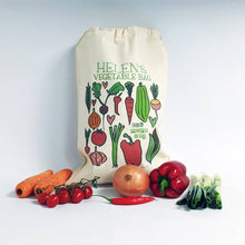 Load image into Gallery viewer, Personalised Reusable Cotton Veg Bag
