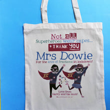 Load image into Gallery viewer, Personalised Super Hero Teacher Bag
