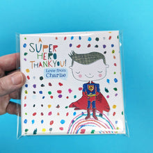Load image into Gallery viewer, Personalised Superhero Thank You Cards
