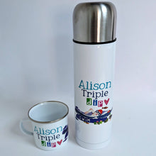 Load image into Gallery viewer, Personalised Swim Wild Flask And Mug Set
