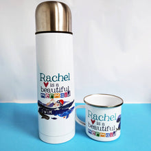 Load image into Gallery viewer, Personalised Swim Wild Flask And Mug Set
