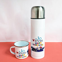 Load image into Gallery viewer, Personalised Swim Wild Flask And Mug Set
