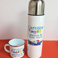 Load image into Gallery viewer, Personalised Swim Wild Flask And Mug Set
