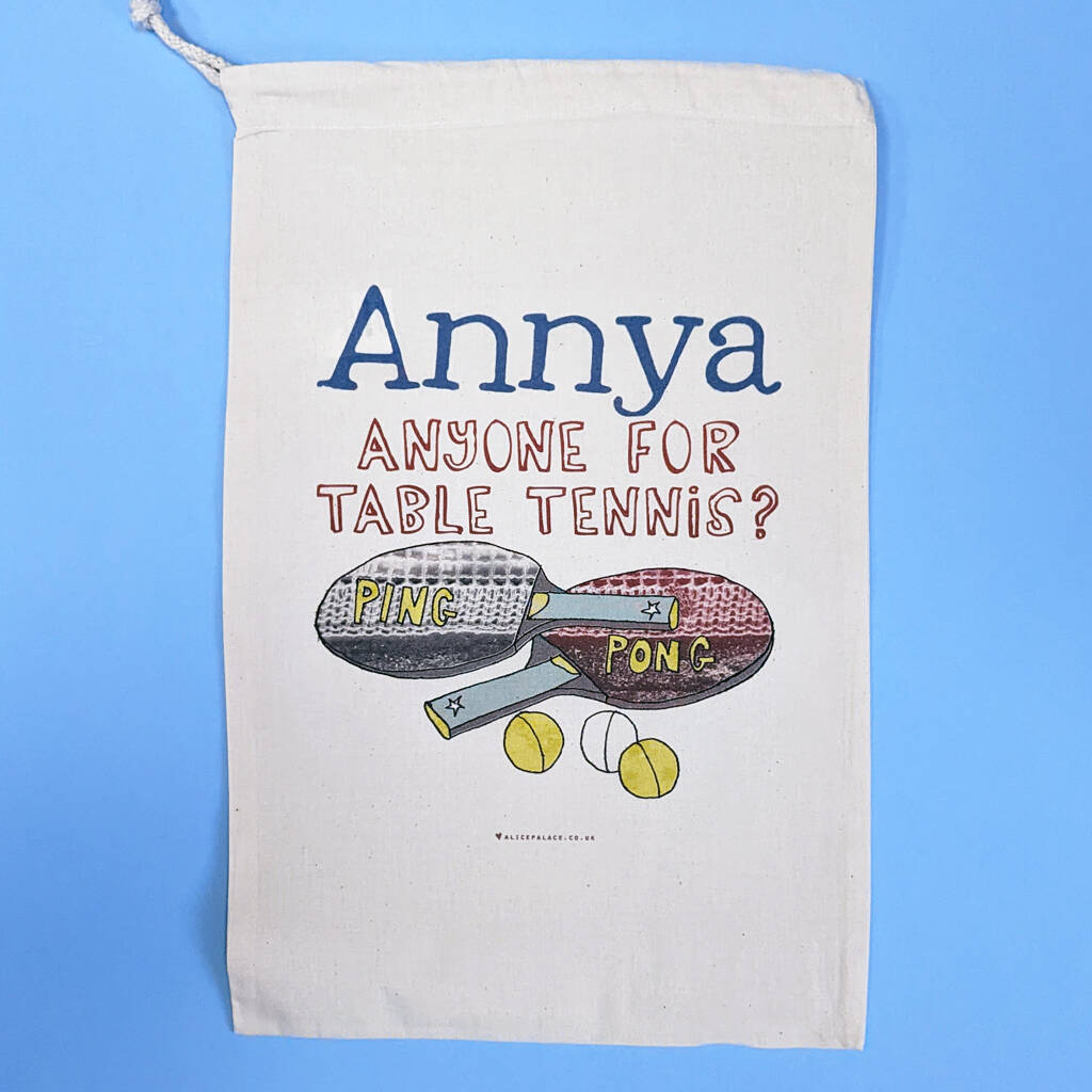 Personalised Table Tennis Kit Bag