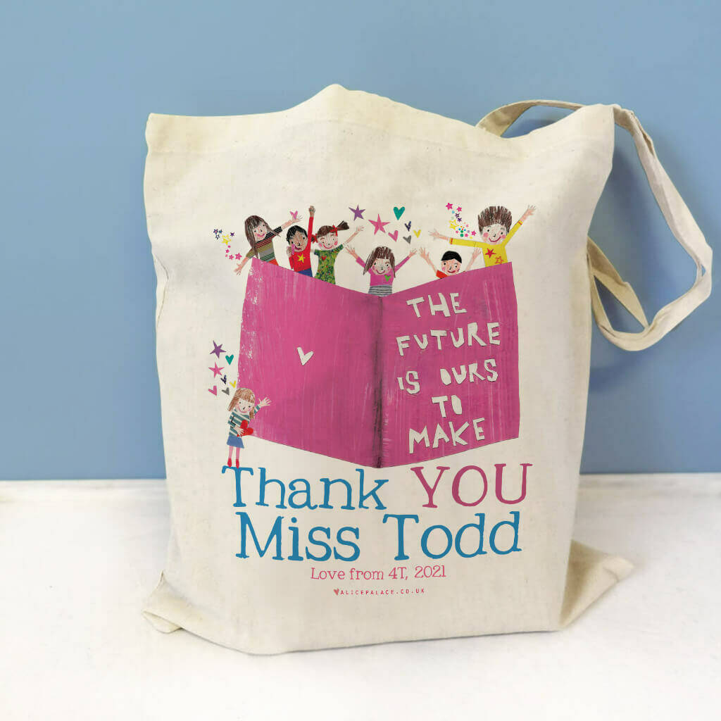 Personalised 'The Future Is Ours To Make' Teacher Bag