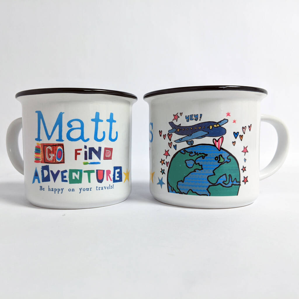 Personalised Travelling The World Gift Mug