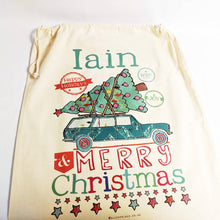 Load image into Gallery viewer, Personalised Vintage Christmas Sack
